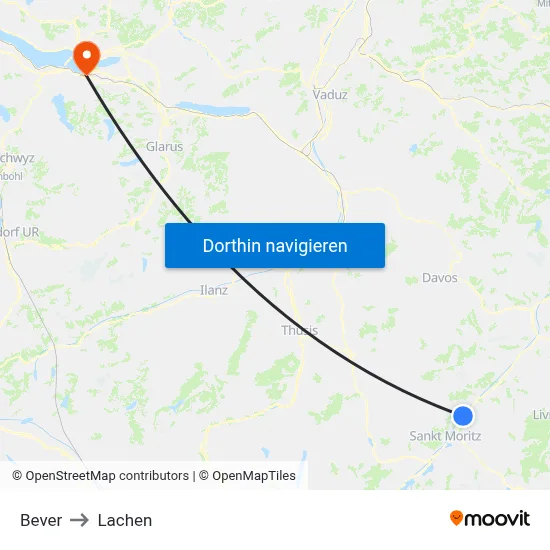 Bever to Lachen map