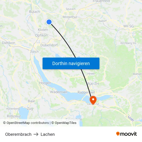 Oberembrach to Lachen map