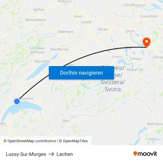Lussy-Sur-Morges to Lachen map