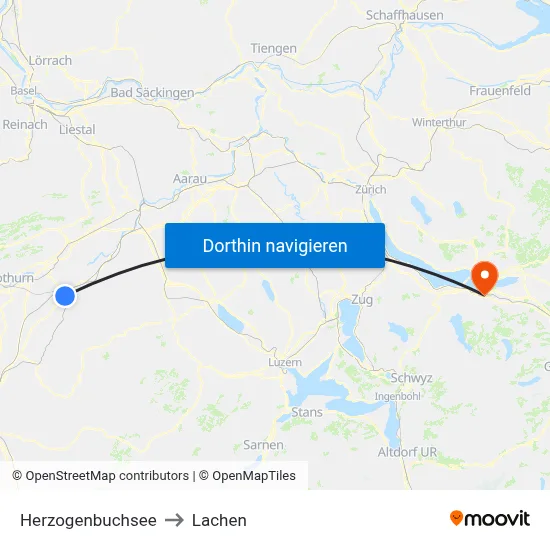 Herzogenbuchsee to Lachen map
