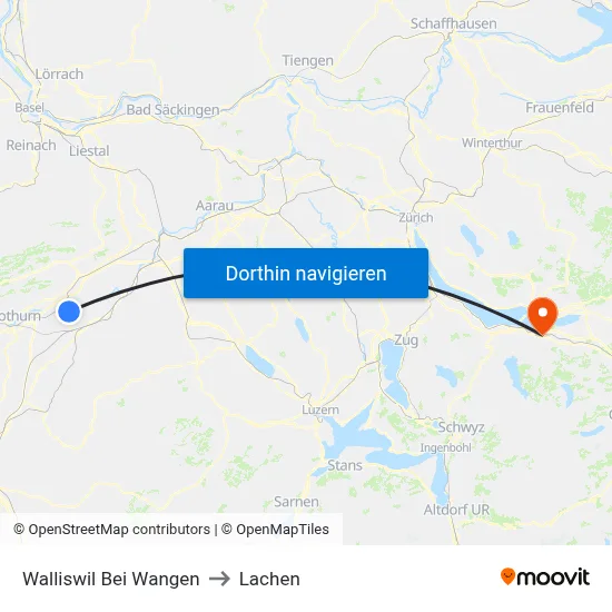 Walliswil Bei Wangen to Lachen map
