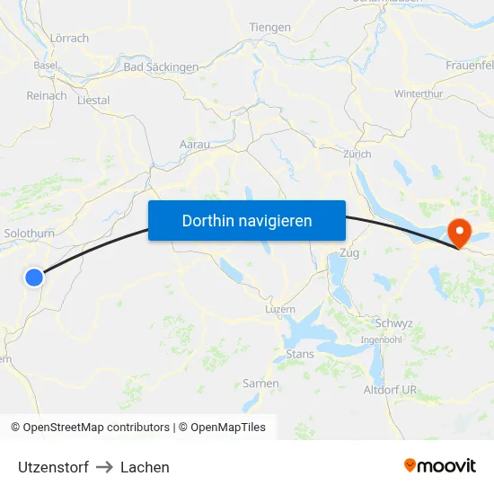 Utzenstorf to Lachen map