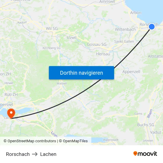 Rorschach to Lachen map
