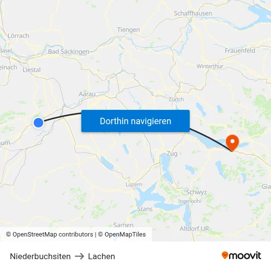 Niederbuchsiten to Lachen map