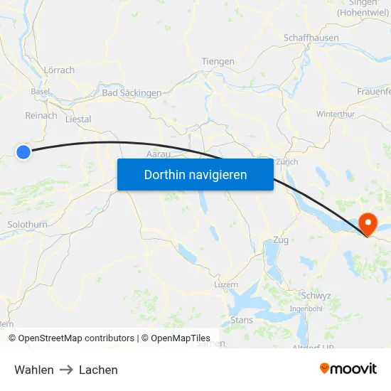Wahlen to Lachen map