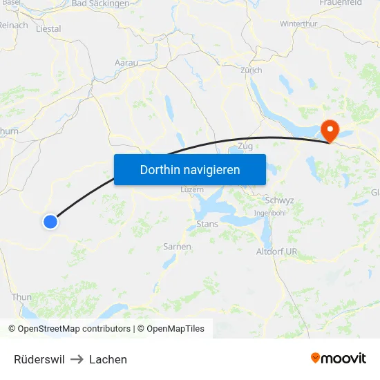 Rüderswil to Lachen map