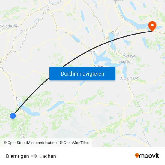 Diemtigen to Lachen map