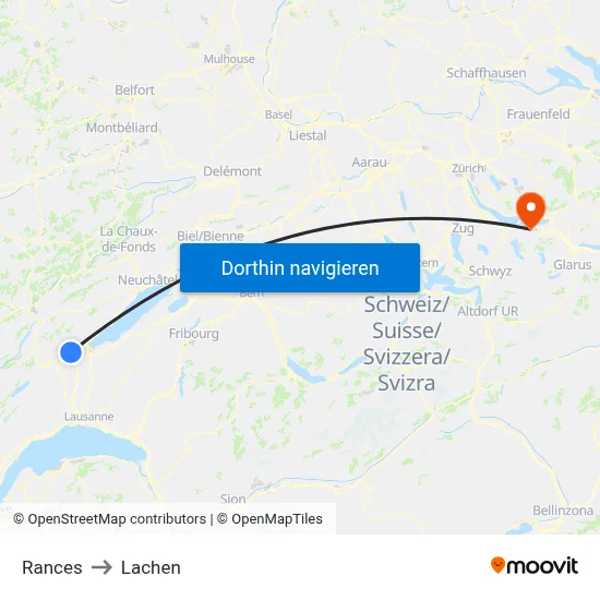 Rances to Lachen map