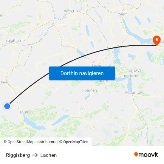 Riggisberg to Lachen map