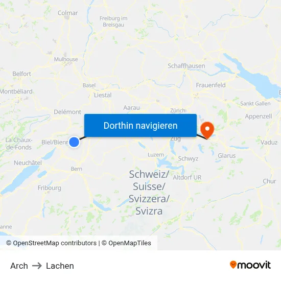 Arch to Lachen map