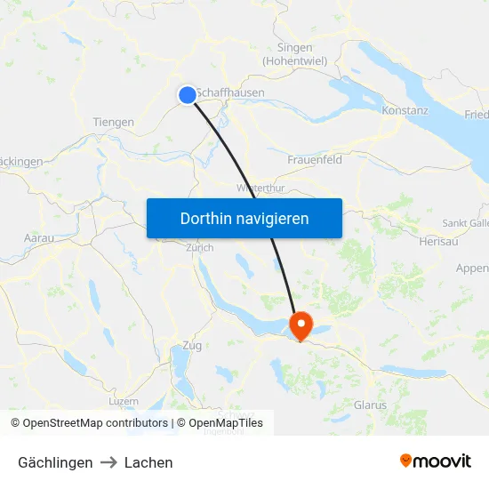 Gächlingen to Lachen map
