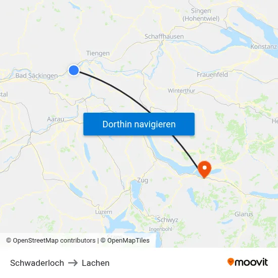 Schwaderloch to Lachen map