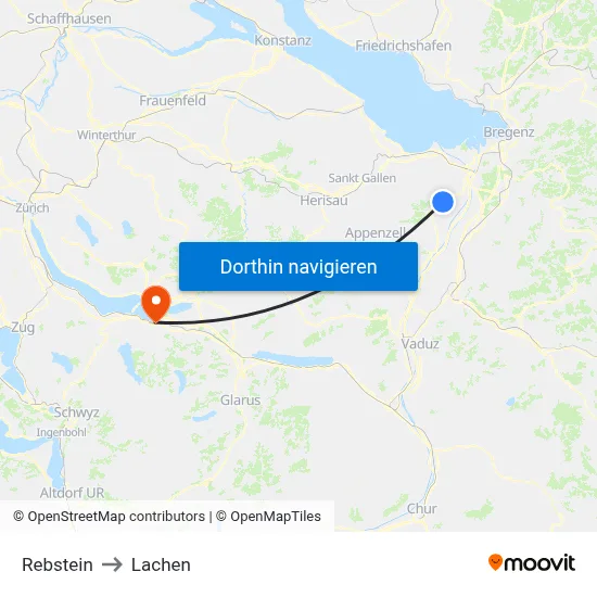 Rebstein to Lachen map