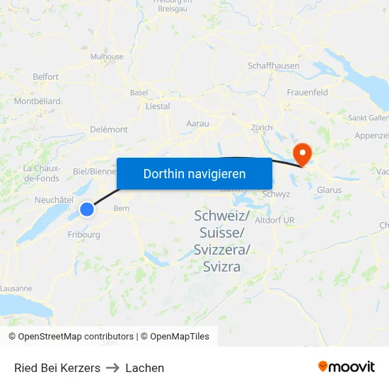 Ried Bei Kerzers to Lachen map