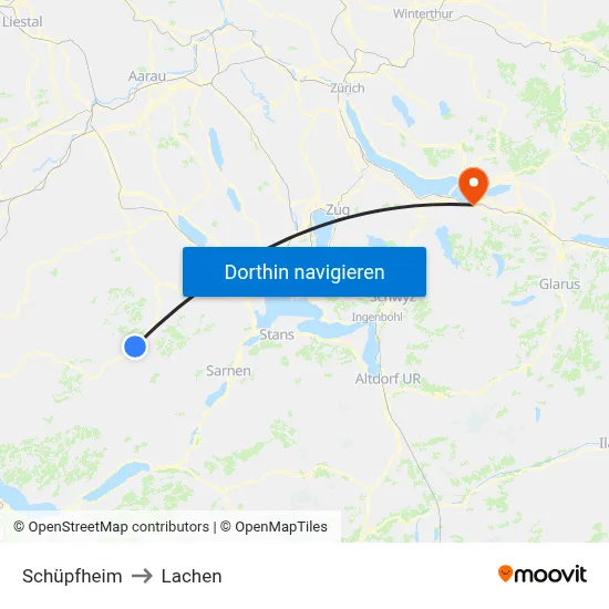 Schüpfheim to Lachen map