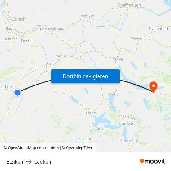 Etziken to Lachen map