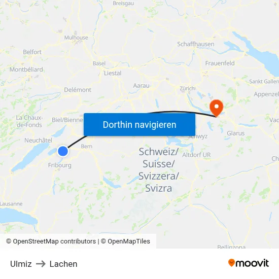 Ulmiz to Lachen map