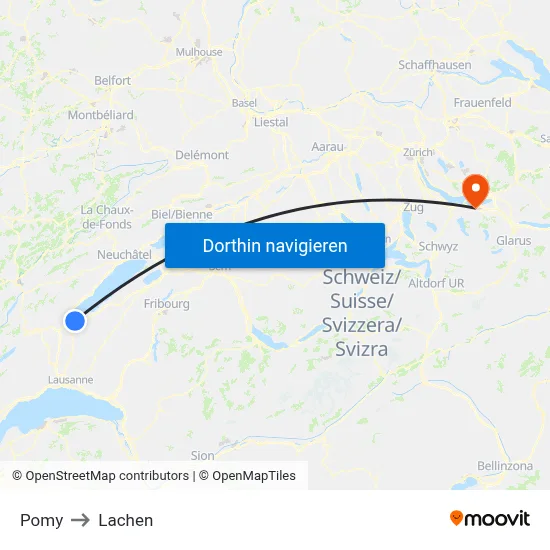 Pomy to Lachen map