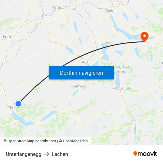 Unterlangenegg to Lachen map