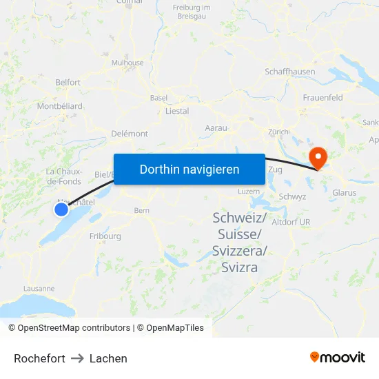 Rochefort to Lachen map
