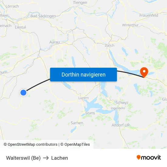 Walterswil (Be) to Lachen map