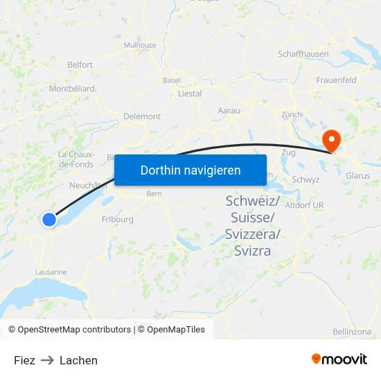 Fiez to Lachen map