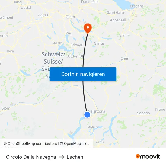 Circolo Della Navegna to Lachen map