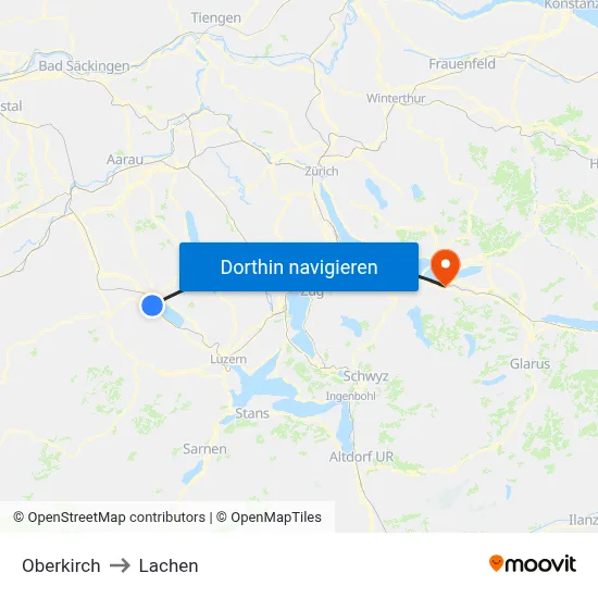 Oberkirch to Lachen map