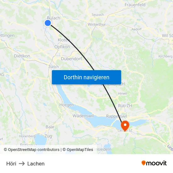 Höri to Lachen map