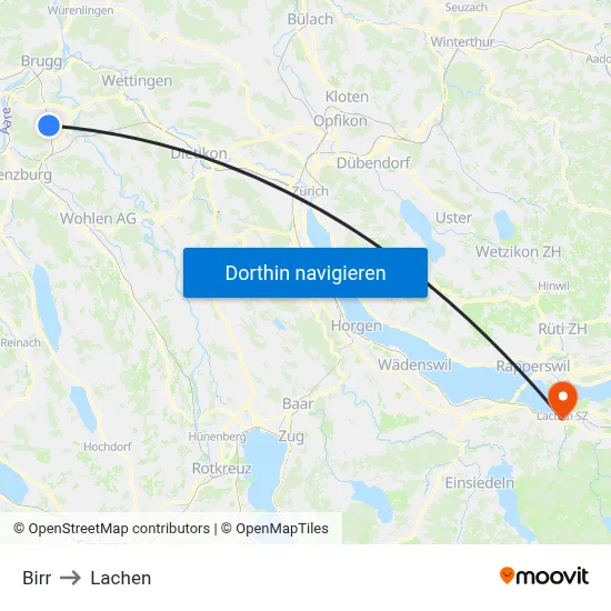 Birr to Lachen map