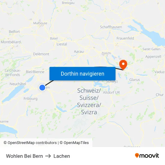 Wohlen Bei Bern to Lachen map