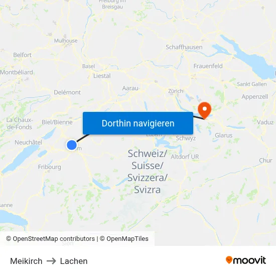 Meikirch to Lachen map