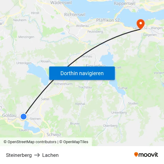 Steinerberg to Lachen map