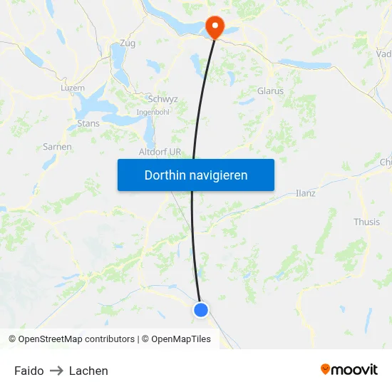 Faido to Lachen map