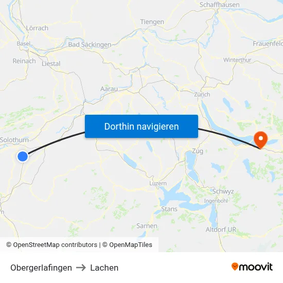 Obergerlafingen to Lachen map