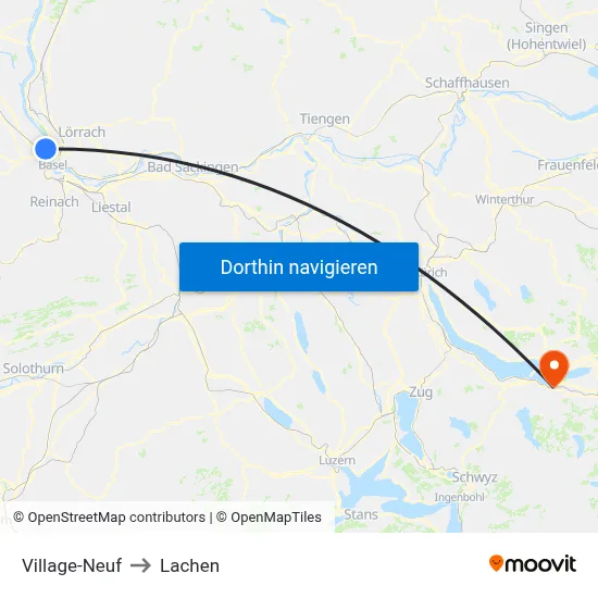 Village-Neuf to Lachen map