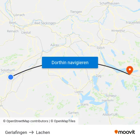 Gerlafingen to Lachen map