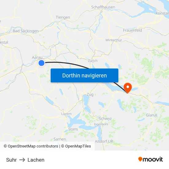 Suhr to Lachen map
