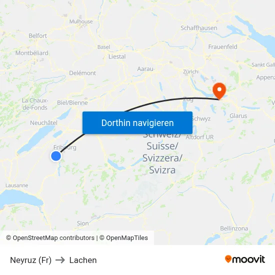 Neyruz (Fr) to Lachen map