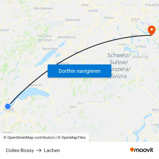 Collex-Bossy to Lachen map
