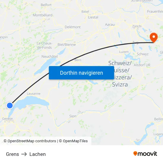 Grens to Lachen map