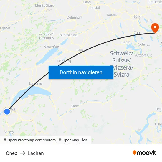 Onex to Lachen map
