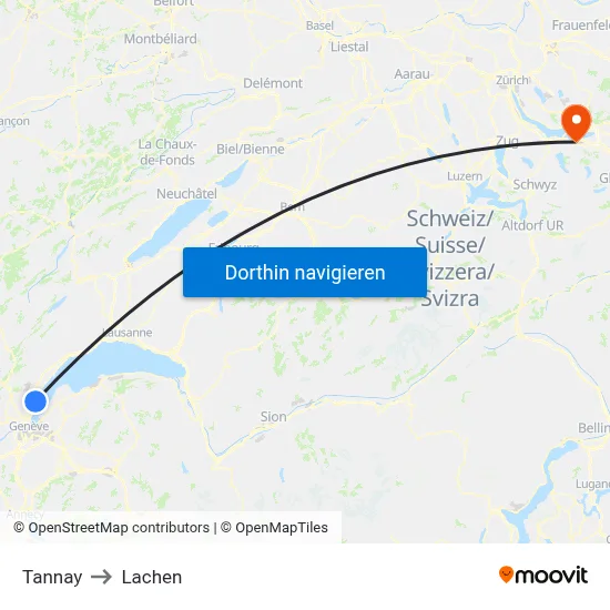 Tannay to Lachen map