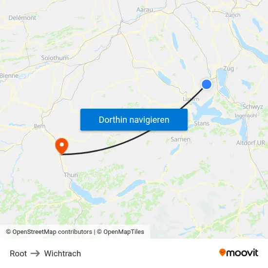 Root to Wichtrach map
