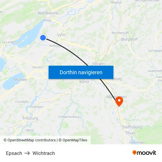 Epsach to Wichtrach map