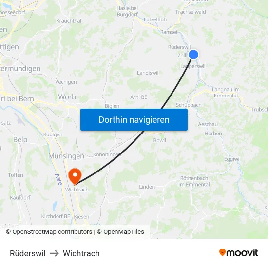 Rüderswil to Wichtrach map