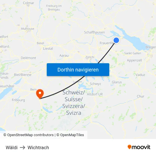 Wäldi to Wichtrach map