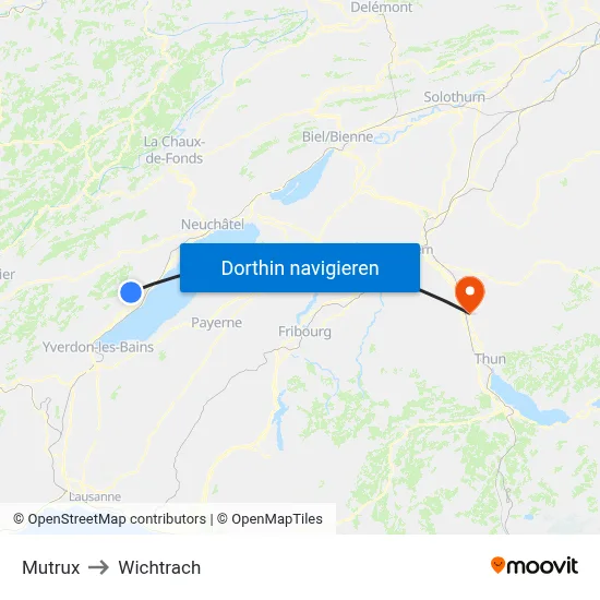 Mutrux to Wichtrach map