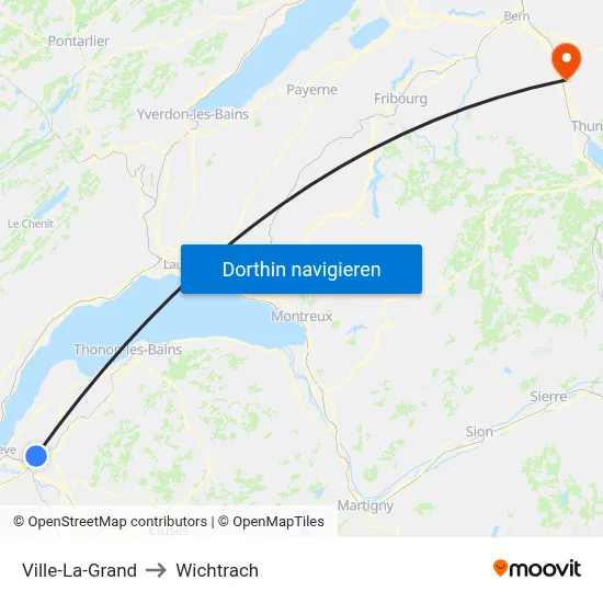 Ville-La-Grand to Wichtrach map