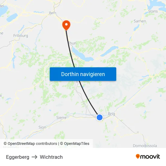 Eggerberg to Wichtrach map